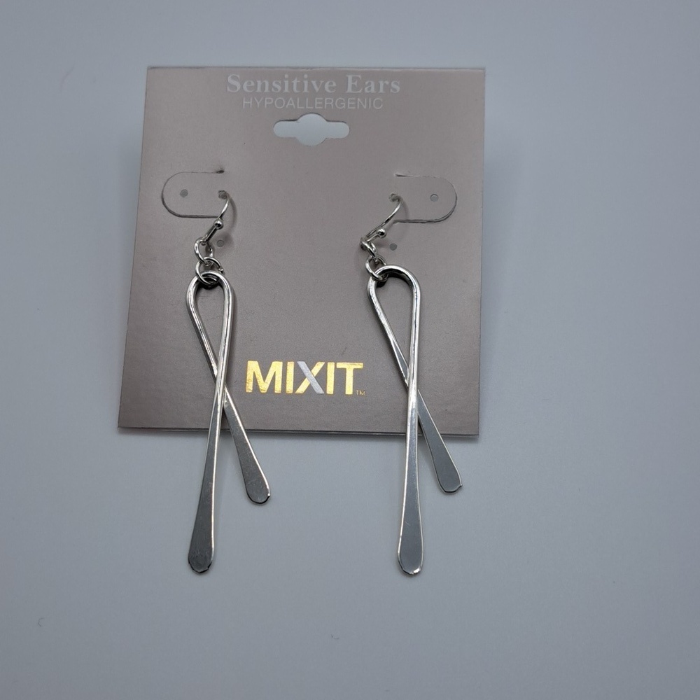 3 FOR 12 SALE Mixit Silver Tone Earrings